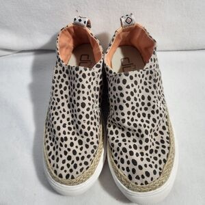 HEY DUDE Peyton Cheetah Beige Shoes Slip On Aztec Boho Festival Fair Women's 7